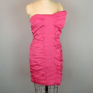 Karen Millen Dark Pink Strapless Dress NWT